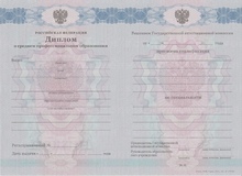 Диплом колледжа - техникума с 2011 по 2013 годы
